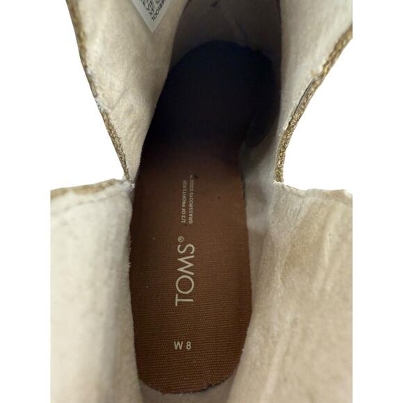 TOMS Everly Cutout Womens Cream/Ivory Size 8 NWOB-Imperfect - Picture 6 of 7